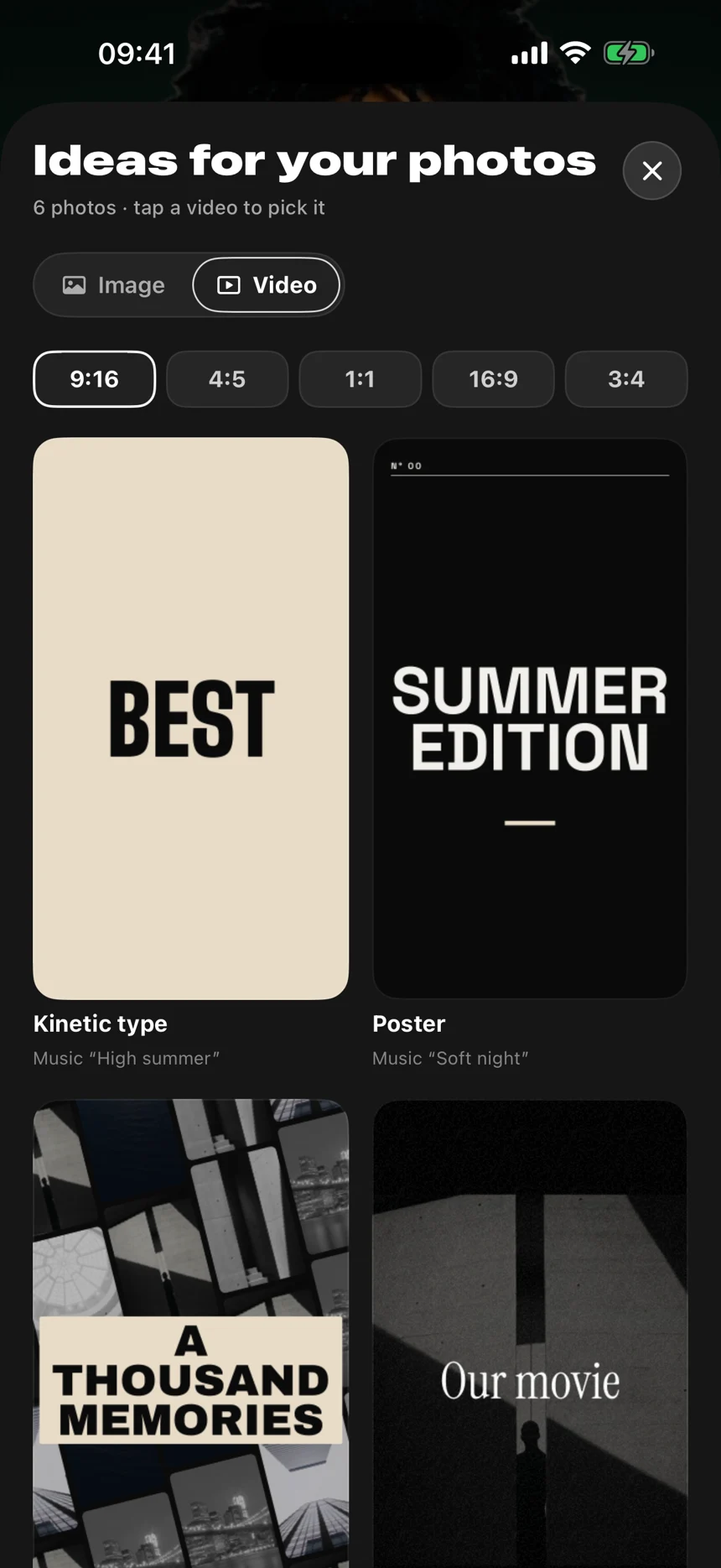 Photo video maker — Example in Motionless